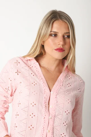 Camisa BULERY Corta Broderie Calada GU70120 - Vista 5