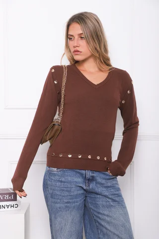 Sweater BURI Bremer Con Botones GU825 - Vista 5