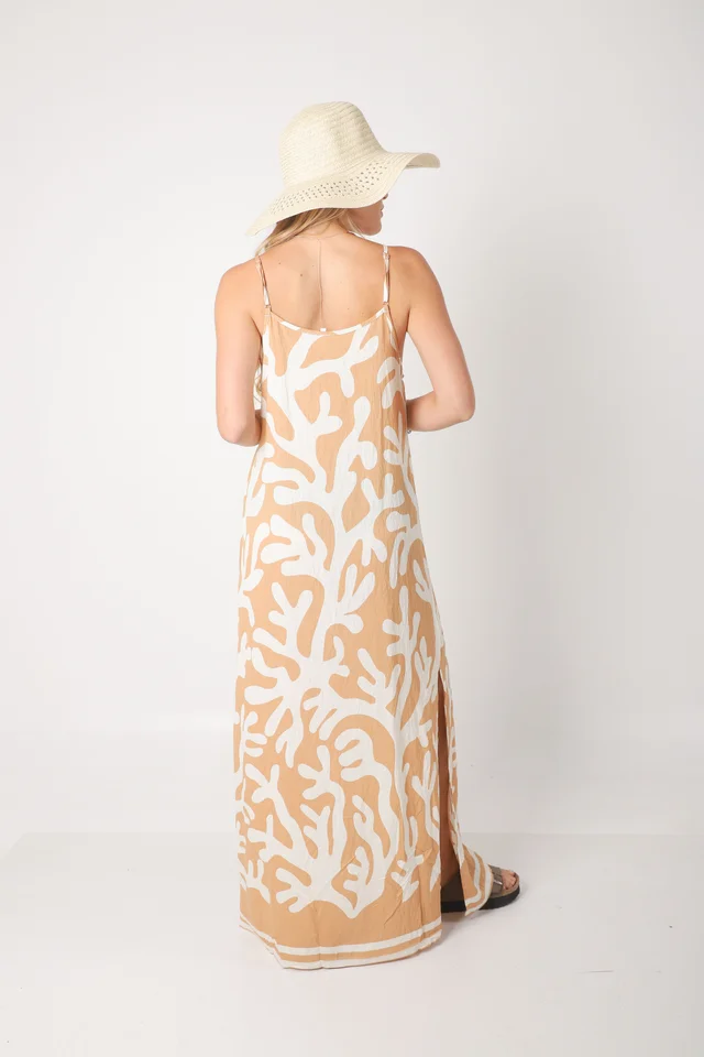 Vestido COZAMUI lino estampado GUK70142-6