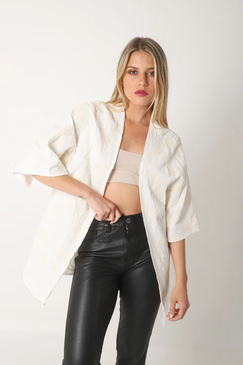 Kimono GALIA de Lino Bordado GU5172