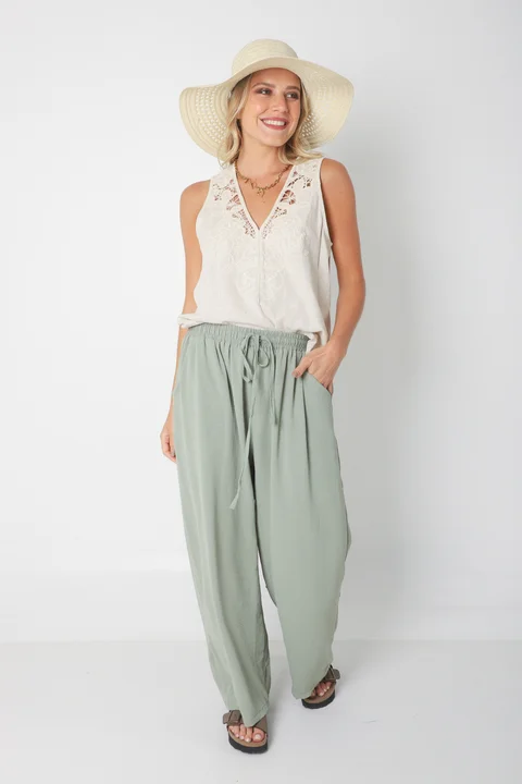 Musculosa LIBERTY de Lino BORDADA GU2525