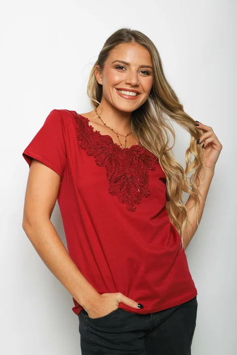 Remera ETIOPIA ENCAJE GU356342