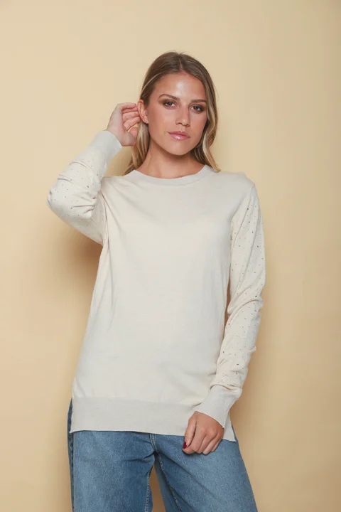 Sweater LUXURY Lurex con Strass GUL624