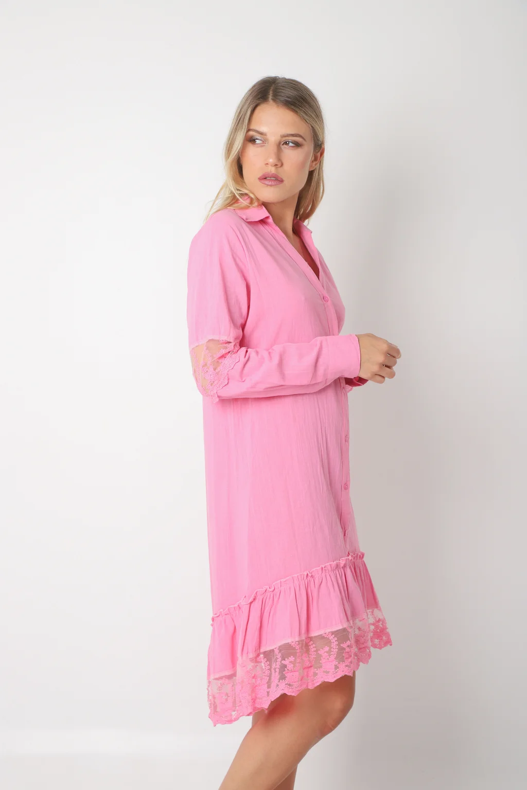 Vestido CANBERRA Lino con Tull Colours GUK4004
