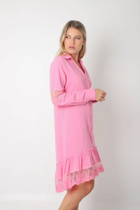 Vestido Lino Canberra con Tull Colours GUK4004