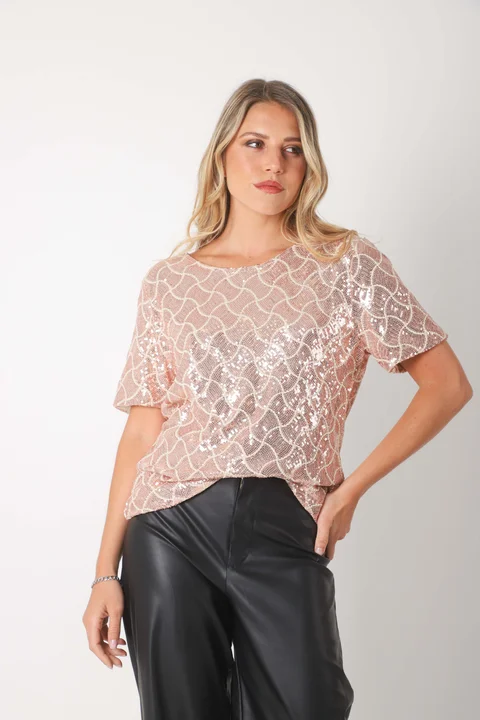 BLUSA DIAMONDS c/lentejuelas GU5196