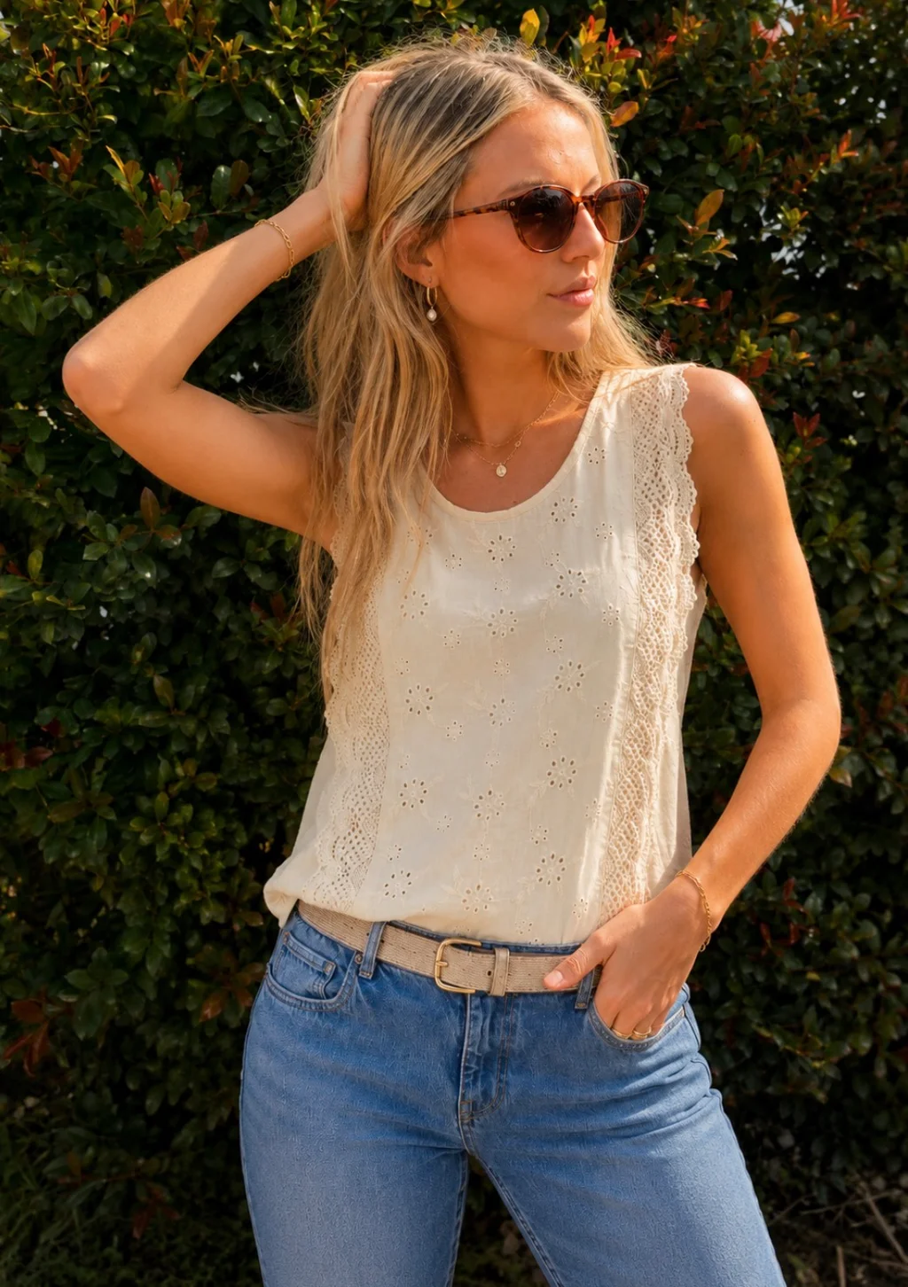 Blusa MUISY Broderie c/Volado GUK70222
