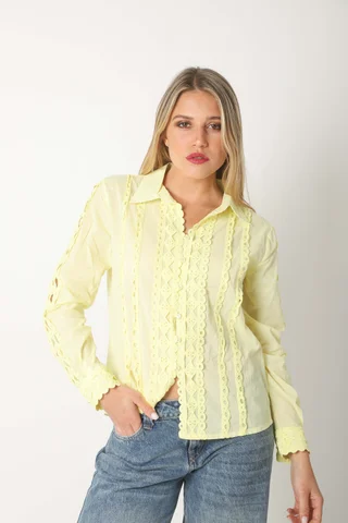 Camisa FRENESI Guardas Guipiur GUK70198 AMARILLO - Vista 1