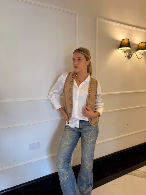 Chaleco RAWSON Gamuza Tachas GU70278