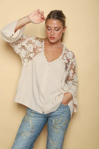  Camisa DESTINY con Guipiur GUK3 - Vista 4