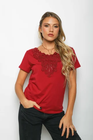 Remera ETIOPIA ENCAJE GU356342 - Vista 1