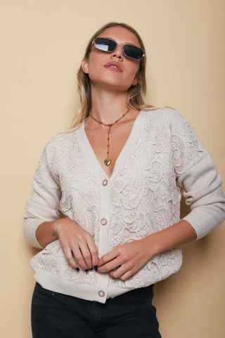 Saco LARROUS Bordado c/ Botones con Brillos GUL827 - Vista 6