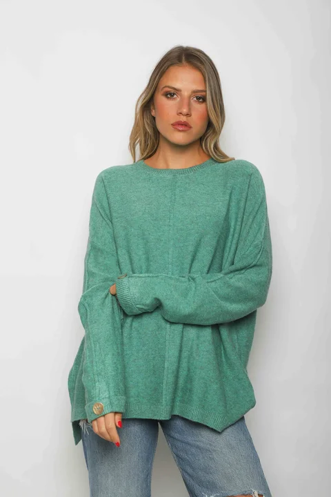 Sweater BIRMANA Largo Bremer con Botones GUL808