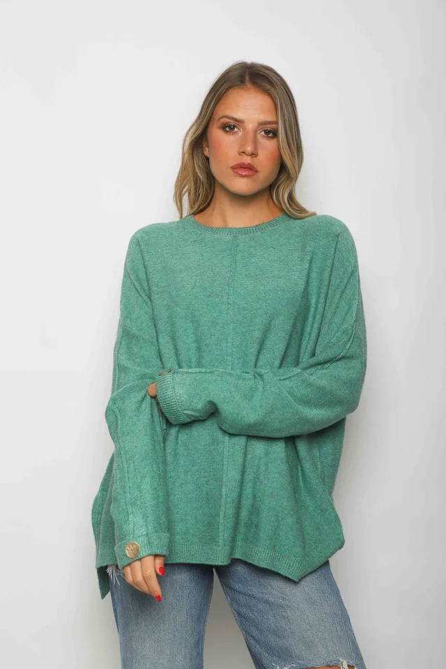 Sweater BIRMANA Largo Bremer  con Botones GUL808