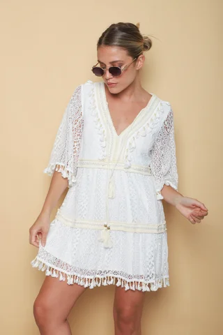 Vestido NORMANDI Encaje Forrado GUK4076-1 - Vista 1