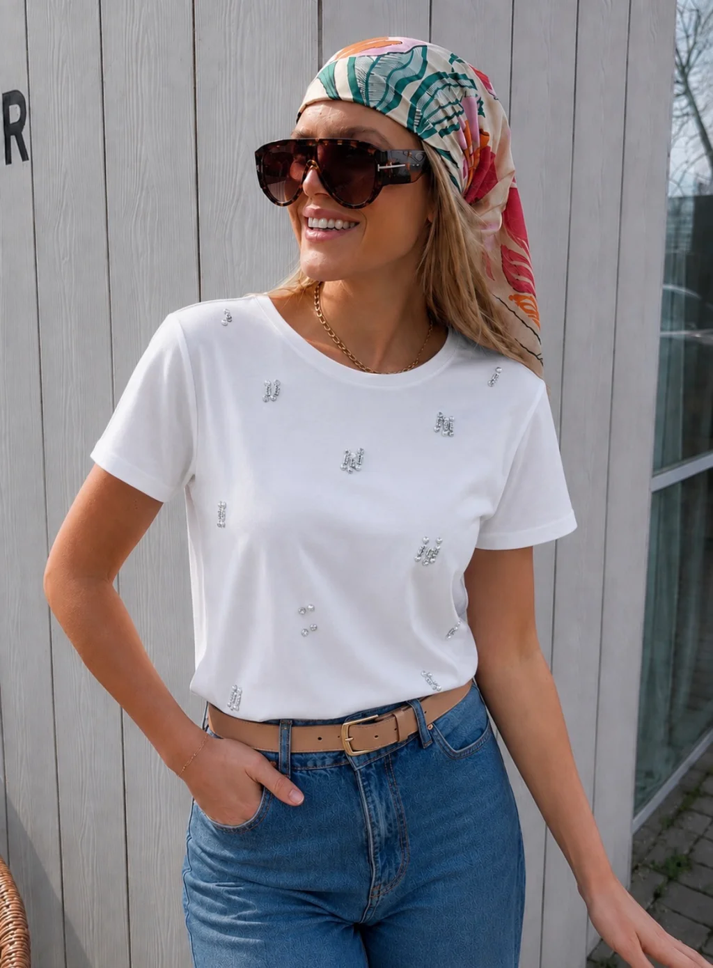 Remera FAIER con Piedras GU70034