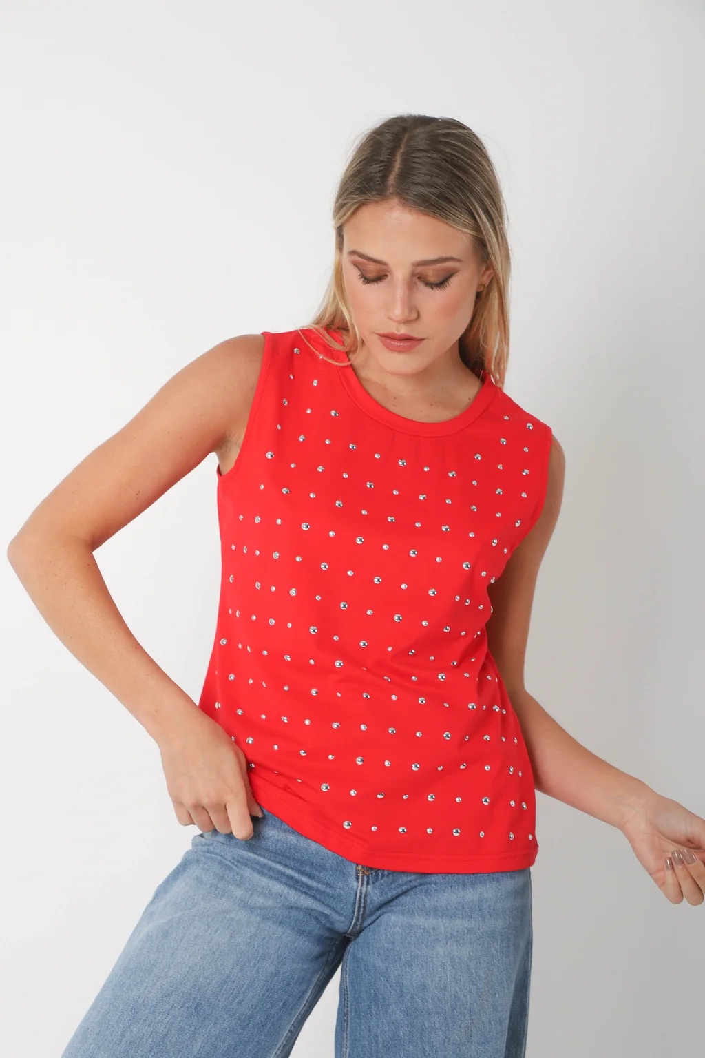 Musculosa  AIME Premium Algodón con Tachas GU70137