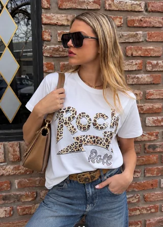Remera ROCK AND ROLL PRINT c/ Piedras GU5085 - Vista 3