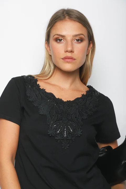 Remera ETIOPIA ENCAJE GU356342