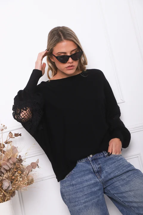 Sweater TUSCANY con Guipiur GU841