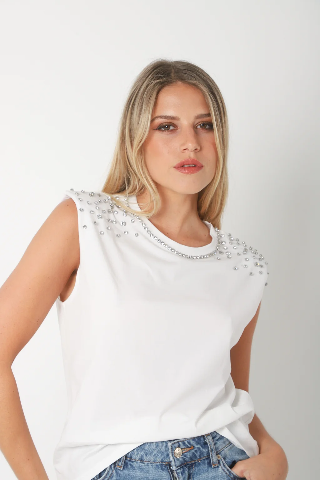 Musculosa SHARON c/piedras GU731