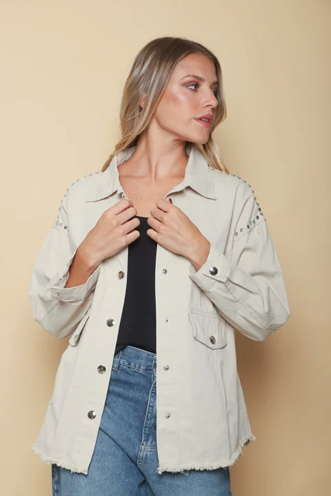 Camisaco RAPSODY gabardina c/tachas GUK70170