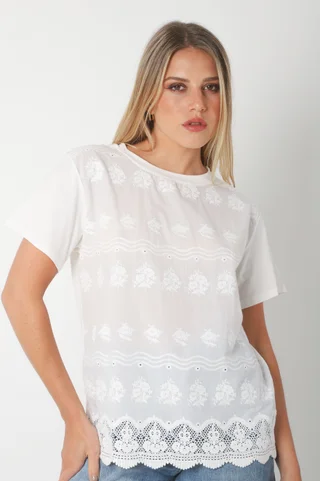 Remera SASHI Bordada GU5162 - Vista 4