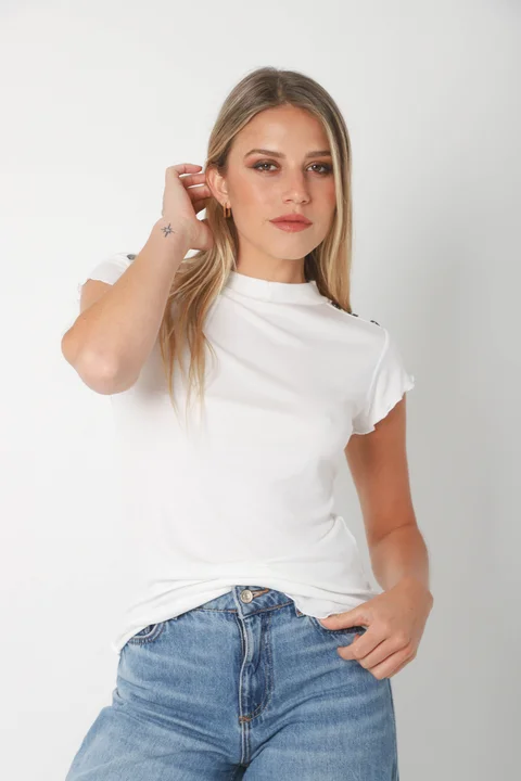 Remera MAKENA morley c/ Botones