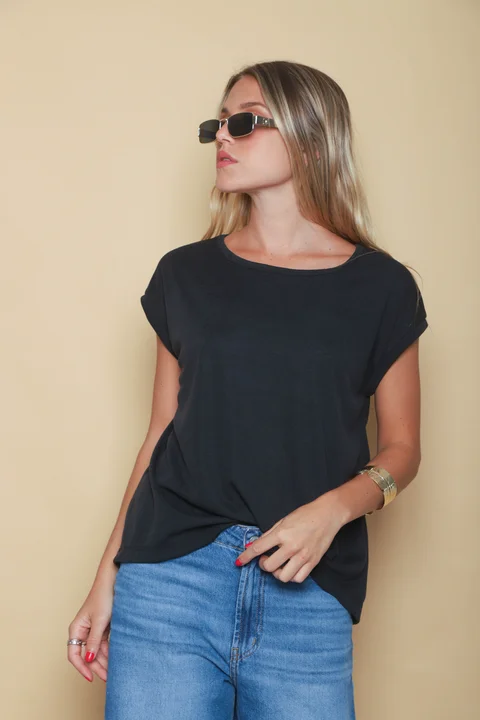 Remera Dana Hilo Flame con Lurex