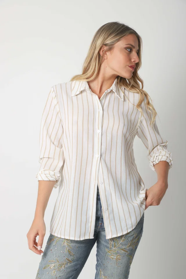 Camisa BELE Lino Rayada