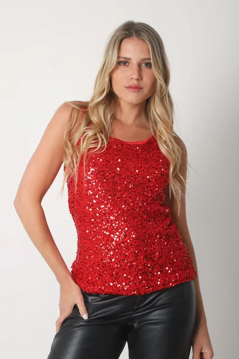 Musculosa ORCEL c/ Lentejuelas Forrada GU5151