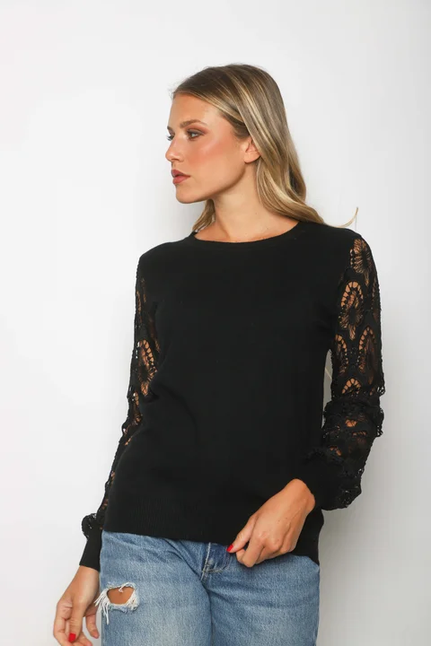 Sweater MELROUSE Bremer c/ Guipiur en mangas GUL600