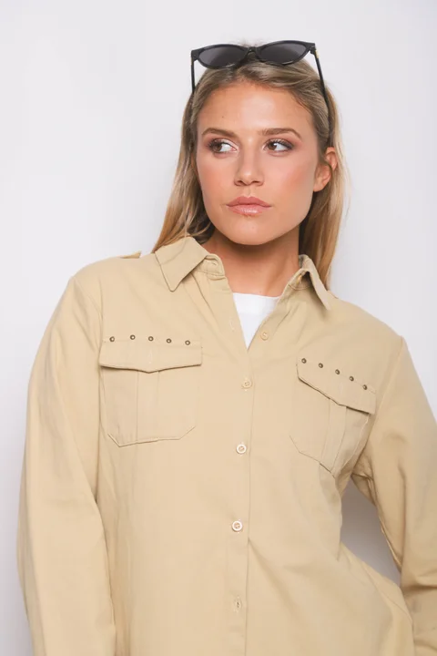  Camisa WANSEL Gabardina Bordada GU70284