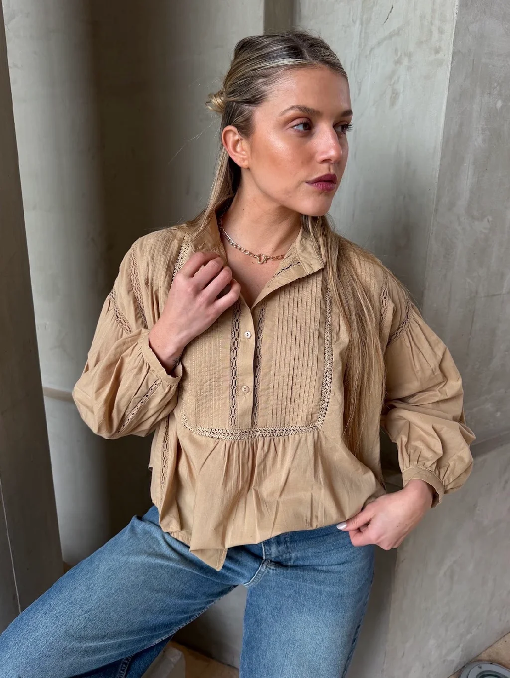 Camisola  MURAY Tablitas y Guipiur GU70233
