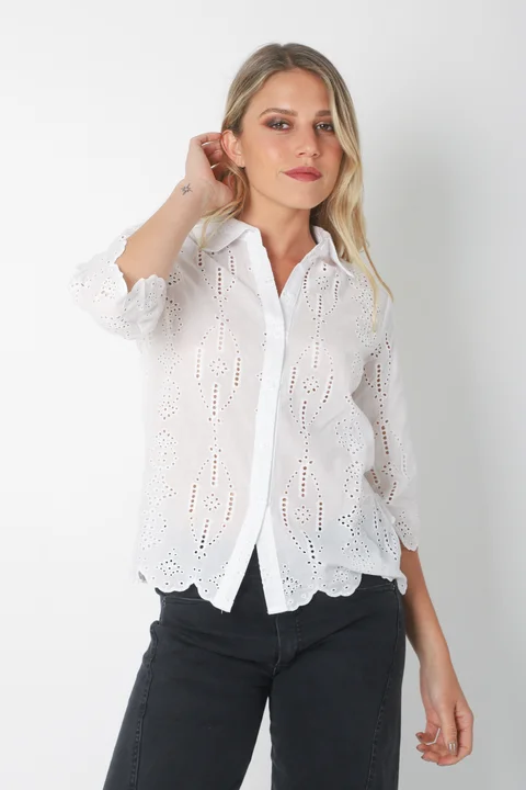 Camisa CARNAVAL Broderie Manga 3/4 GUK4009