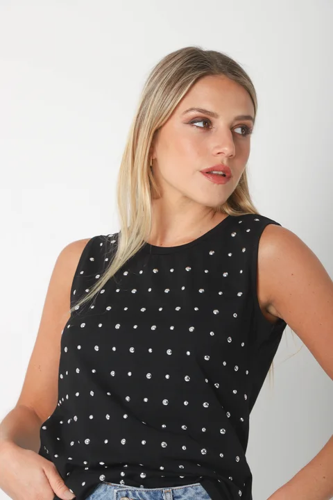 Musculosa  AIME Premium Algodón con Tachas GU70137