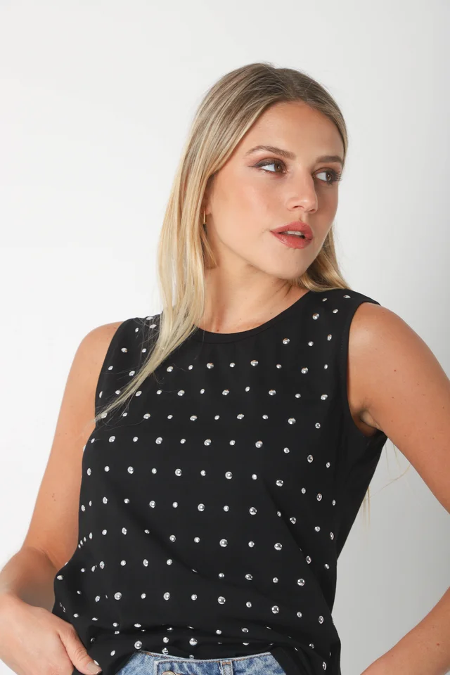 Musculosa  AIME Premium Algodón con Tachas GU70137