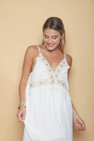 Vestido  Arty Con  Galon  GU92443 - Vista 3