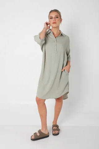 Vestido KAISER de Lino c/ Botones GU0333 - Vista 6