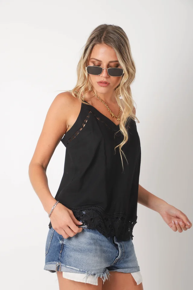 Musculosa JERI Lino bordada GU0537