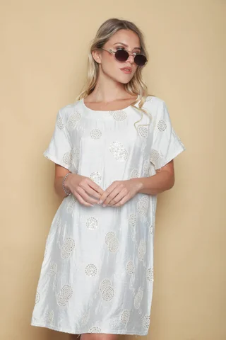 Vestido REGAZZA Lino c/bordado GUCH3013 - Vista 2