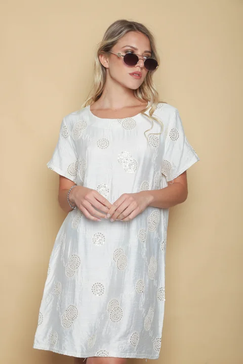 Vestido REGAZZA Lino c/bordado GUCH3013