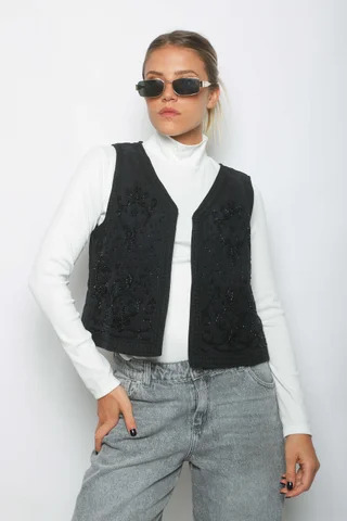 Chaleco DENISE Bordado con Canutillo GU5938 - Vista 3