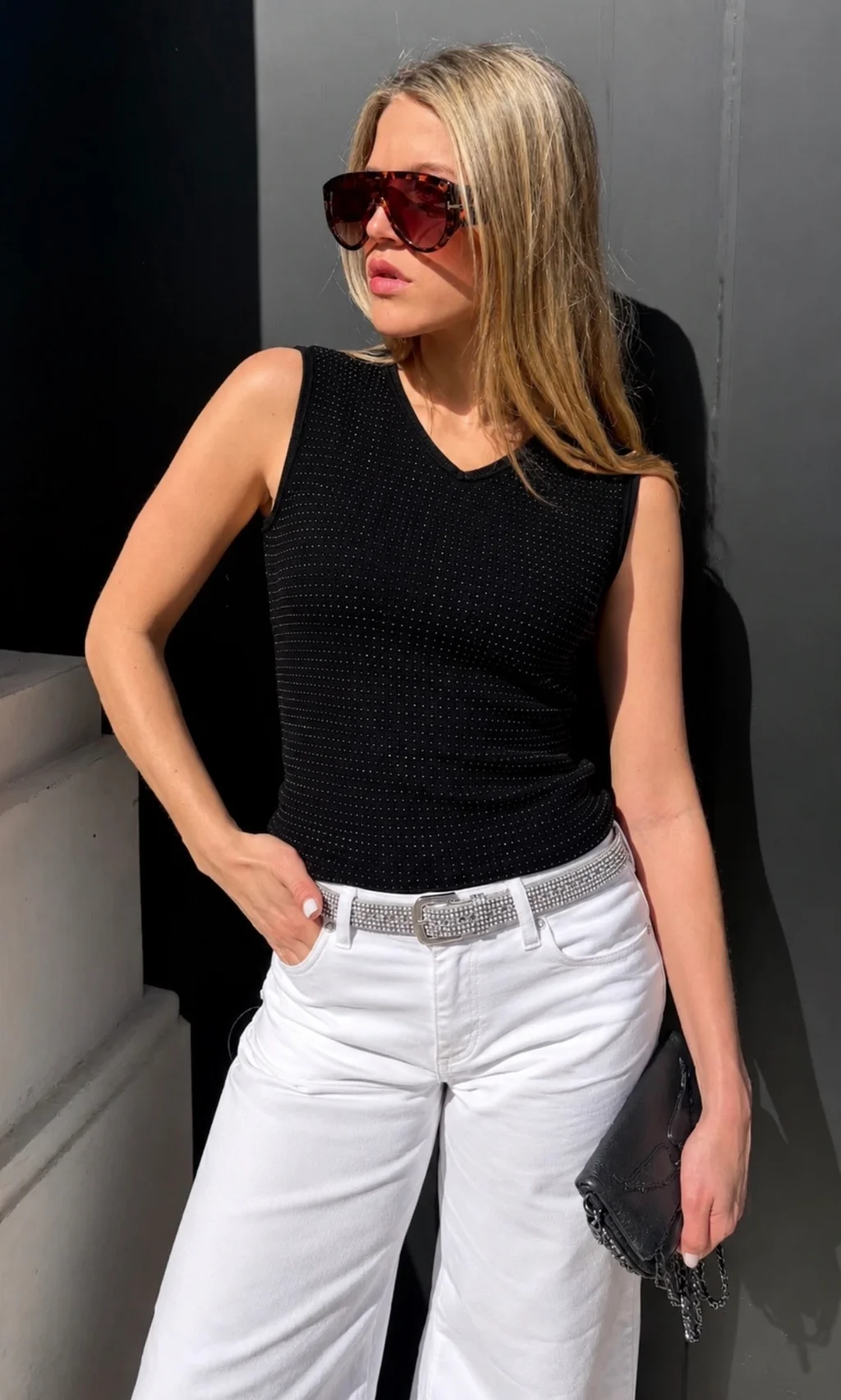 Musculosa Lulu Lurex con Tachitas GU32674