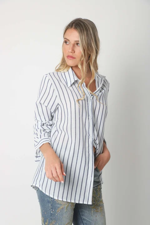 Camisa BELE Lino Rayada
