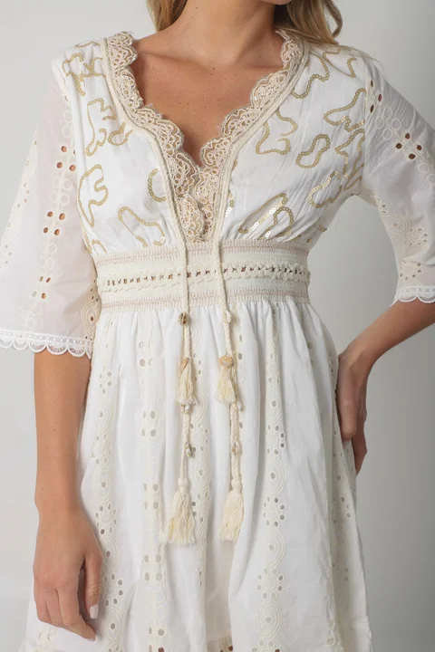 Vestido MONTPELLIER c/bordado Lentejuelas GUK70173