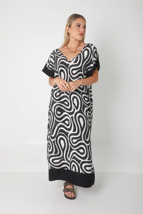 Vestido DOMINIQUE MAREAS LINO GUK70143-1