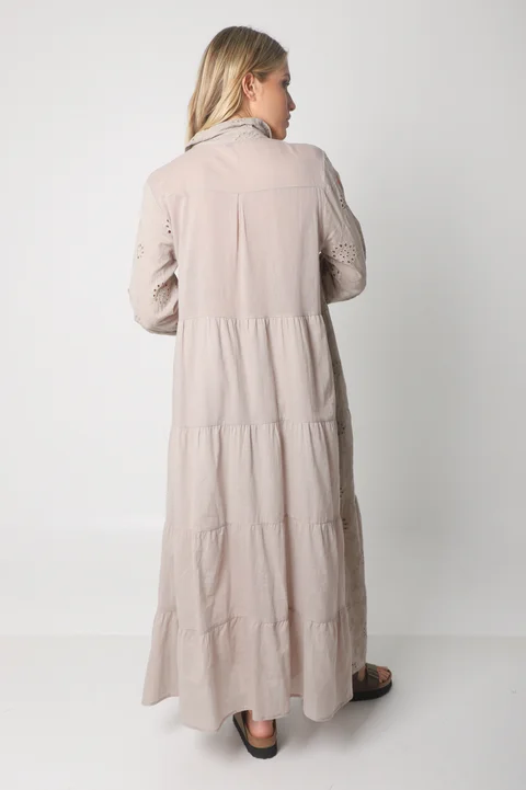 Vestido Camisero SIMONA Broderie Bordado GU4667