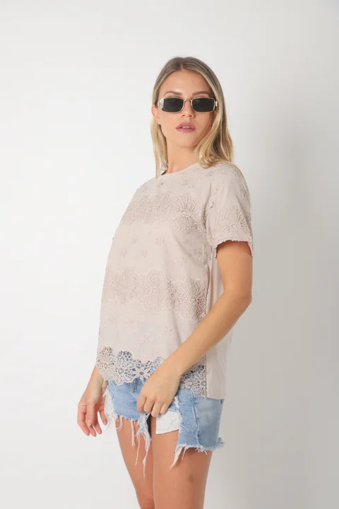 Remera KOISY Broderie Bordada GU5164