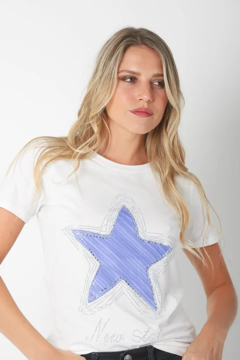 Remera BLUE STAR C/ Piedras GU15811